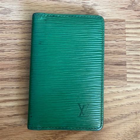 louis vuitton green card holder|louis vuitton name card holder.